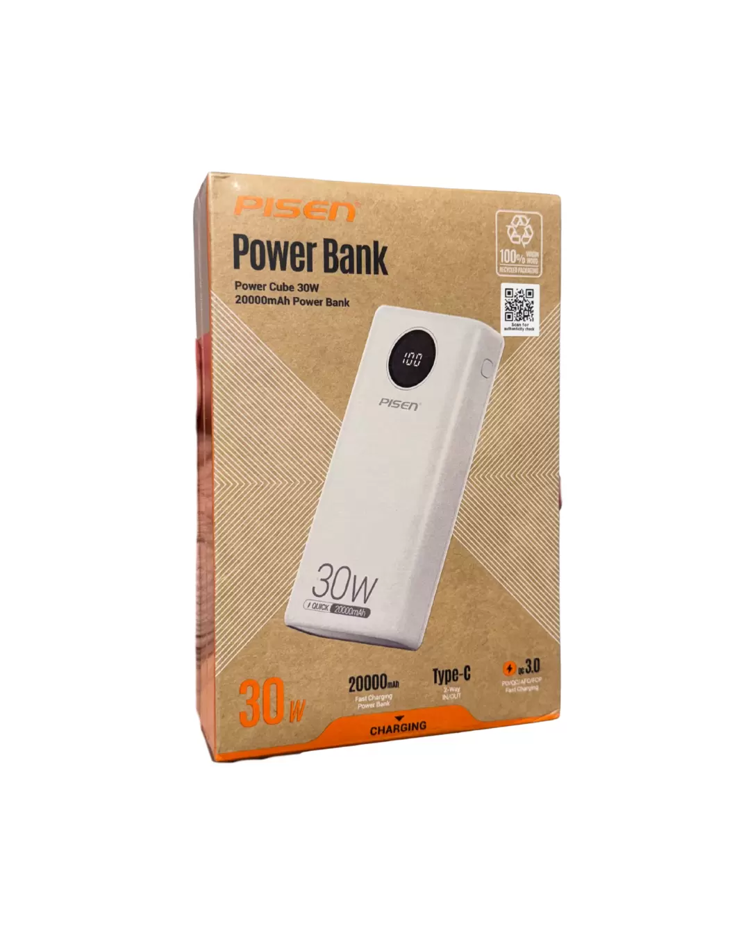 Power Bank Pisen Power Cube 30W 20000mAh Original